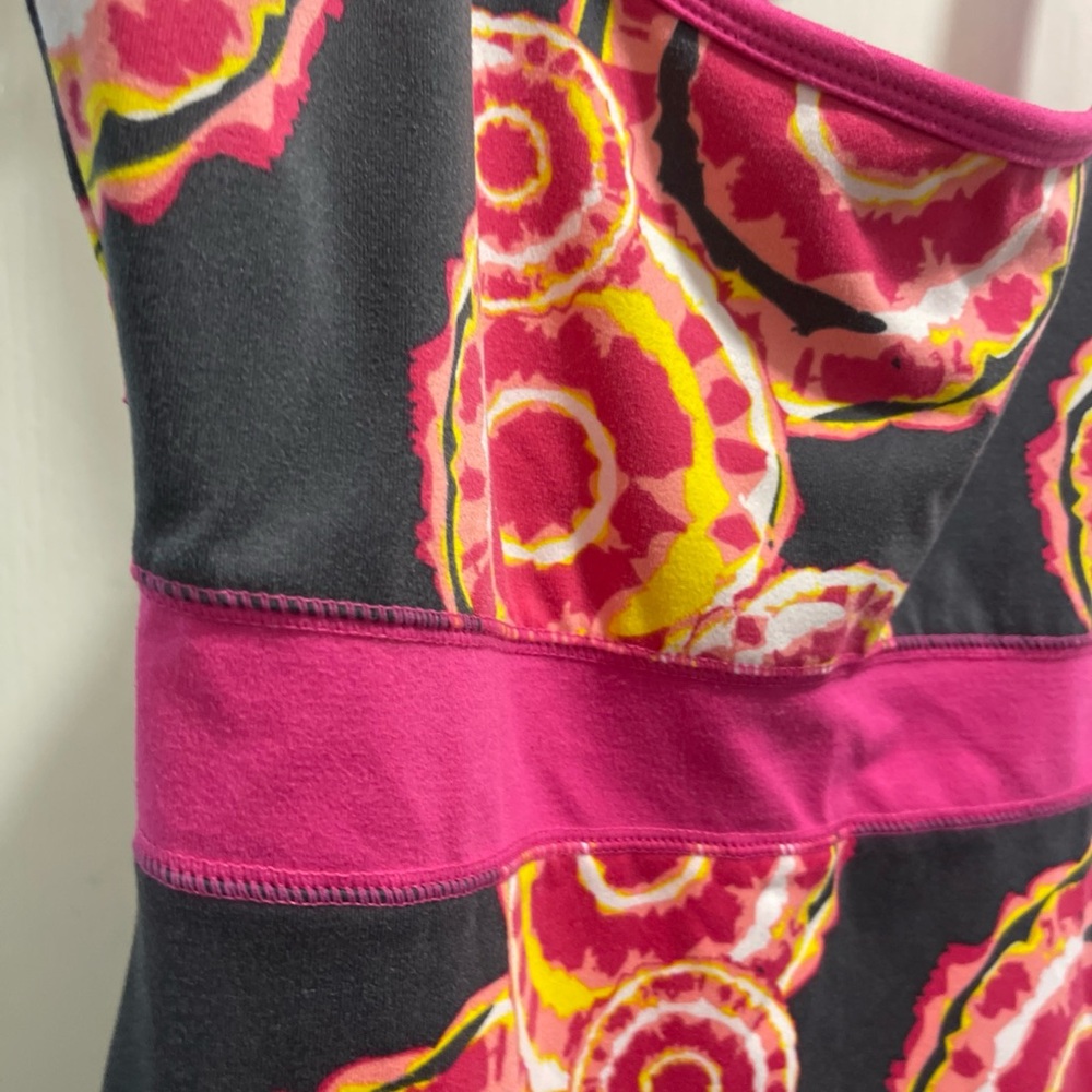 Soybu Yoga tie dye Pink and Black Swirl Mini Dress - Picture 3 of 9